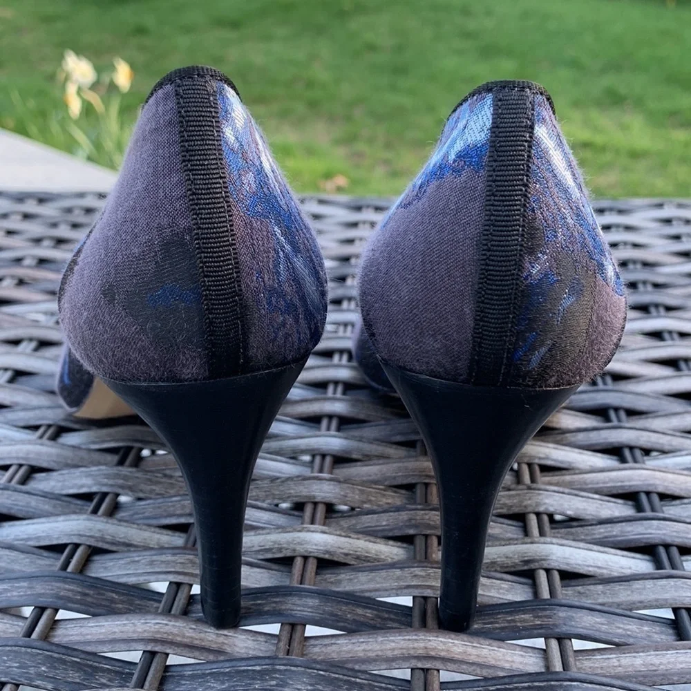 TALBOTS Mills Blue Multi Nori Pump